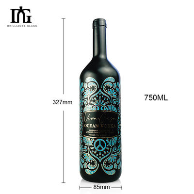 Accettabile adesivo impermeabile in rilievo verniciato OEM/ODM per etichette di bottiglie di liquori di vino rosso