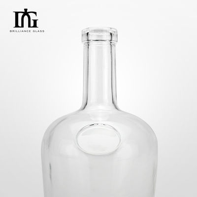 OEM/ODM Accettabile Bottiglia rotonda di vino bianco cristallino con sughero Capacità 500ml