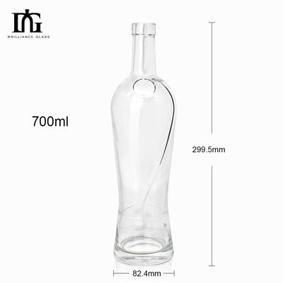 Bottiglie di vetro con fondo inciso di 700 ml per liquori personalizzate e fornite liberamente