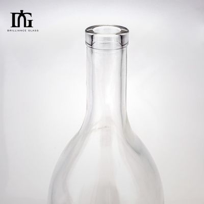 Bottiglia di vetro trasparente da 650 ml con coperchio fornito liberamente e sigillo rotondo appiattito