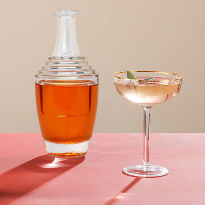 Bottiglia di liquore di 750 ml vuota in vetro con sigillo a sughero e logo del cliente accettabile