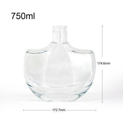 Bottiglia di vetro da 500 ml a fondo spessa per whisky rum gin e altri liquori