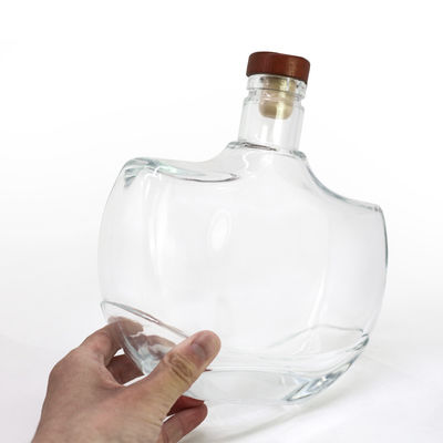 Bottiglia di vetro da 500 ml a fondo spessa per whisky rum gin e altri liquori