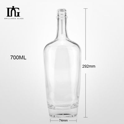 250 ml/500 ml/700 ml/750 ml bottiglie di vetro personalizzate di vodka whisky gin con tappo a vite
