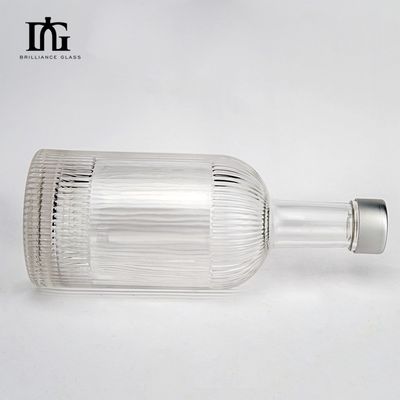 Logo di design personalizzato 330ml bottiglia di vodka in vetro con tappo a vite e materiale del colletto
