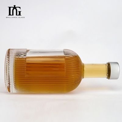 Logo di design personalizzato 330ml bottiglia di vodka in vetro con tappo a vite e materiale del colletto