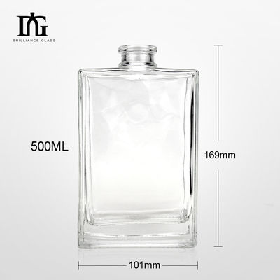OEM/ODM Acceptabile 500 ml bottiglia di whisky in vetro con coperchio liquori e bevande