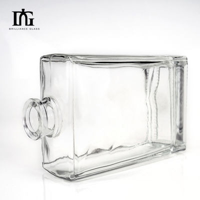OEM/ODM Acceptabile 500 ml bottiglia di whisky in vetro con coperchio liquori e bevande