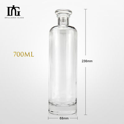 Bottiglie di vetro da 500 ml/700 ml/750 ml con sughero per gin rum liquori alcolici whisky vodka vino