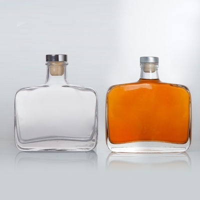 Collare di vetro 70cl 75cl Whisky Tequila Whiskey Vodka Gin Liquor Rum Bottiglia quadrata