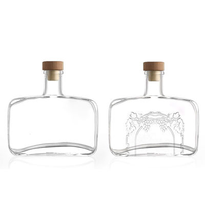 Collare di vetro 70cl 75cl Whisky Tequila Whiskey Vodka Gin Liquor Rum Bottiglia quadrata