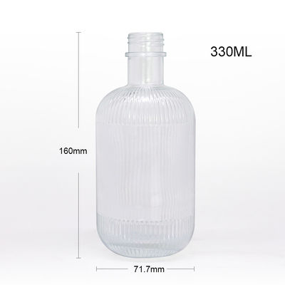 Capacità 250 ml/350 ml/500 ml/550 ml/650 ml/700 ml/750 ml Bottiglia di gin di vetro per bevande