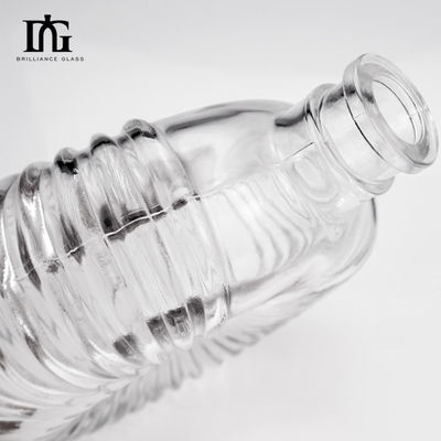Bottiglia di vetro rotonda di 500 ml per liquori, brandy, vodka, whisky, gin, rum