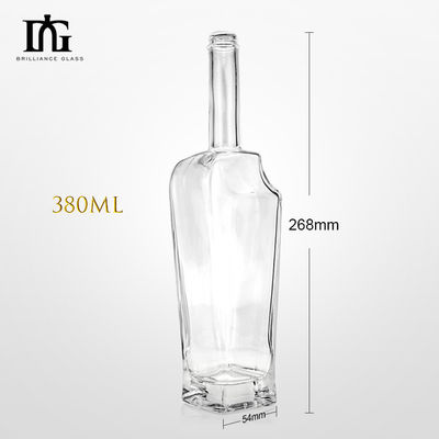 Rum vuoto cubo chiaro Gin spiritoso whisky vodka bottiglia di liquore in vetro con sughero e sigillo