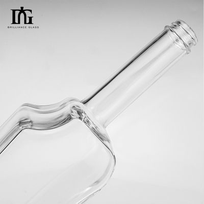 Rum vuoto cubo chiaro Gin spiritoso whisky vodka bottiglia di liquore in vetro con sughero e sigillo