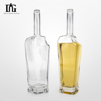 Rum vuoto cubo chiaro Gin spiritoso whisky vodka bottiglia di liquore in vetro con sughero e sigillo