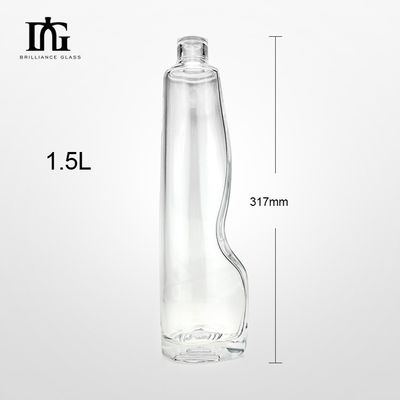 Logo del cliente accettabile Bottiglia di vetro per liquori Vodka Tequila Gin Capo di sughero sigillato