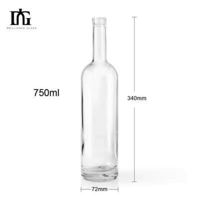 Caldo vuoto 750 ml Gin liquore Whisky 500 ml Vodka Brandy Spirito bottiglia di vetro per bevande