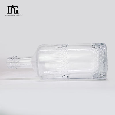 750ml Bottiglia di Bevande di Vetro Bottiglia di Vetro per Rum Scuro Logo Accettabile Logo del Cliente