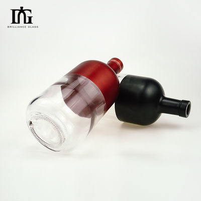 Bottiglia di vino di vetro di 750 ml incisa per produttori di champagne e vini rossi personalizzati