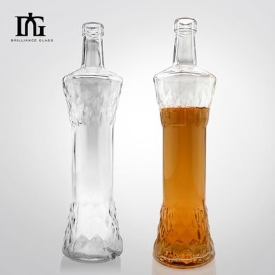 Brandy chiaro vuoto Whiskey Rum Gin Bevande Vino Vetro Latte Alcolici con sughero