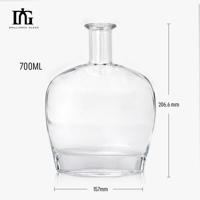 250 ml/500 ml/700 ml/750 ml Bottiglie di liquore di vetro di capacità con stampa personalizzata