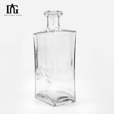 OEM/ODM Acceptabile Fancy 500ml Square Glass Liquor Bottle per il vino ghiacciato