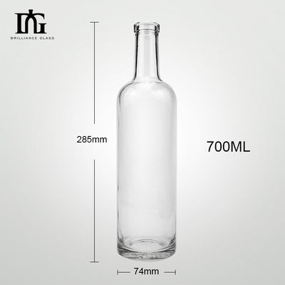 OEM/ODM Accettabile 700ml Bicchieri di vetro Bottiglie di liquori Chiare 500ml Bottiglia di whisky 750ml