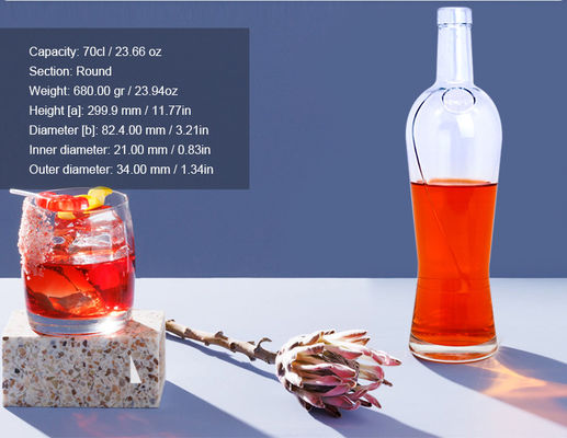Bevande gassate Super Flint Custom Spirits bottiglia di vetro con del sughero 500ml Capacità