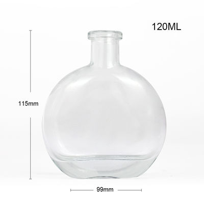 Bottiglia di vetro di 500 ml incisa per liquori di gin e brandy in forma unica