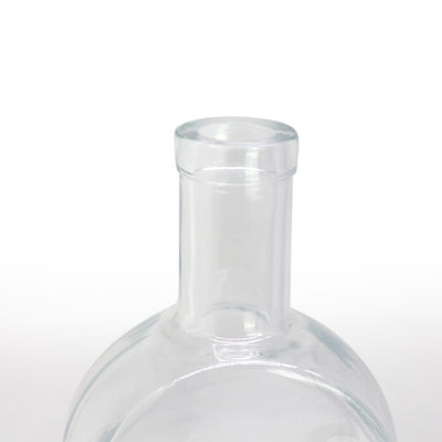 Whisky Liquor Gin Rum Vodka Bottiglia di vetro con tappo di vetro 450ml 700ml 750ml Materiale del colletto