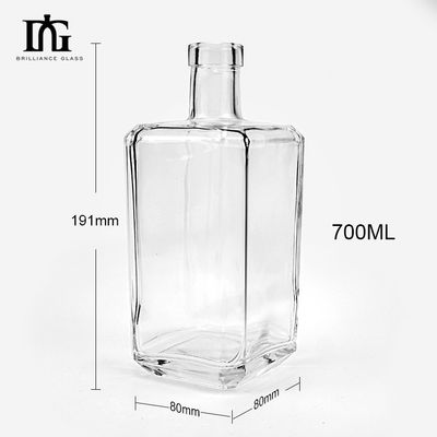 Bottiglia vuota di Brandy Rum Gin Whisky Vodka 500ml 700ml 750ml per imballaggio di liquori