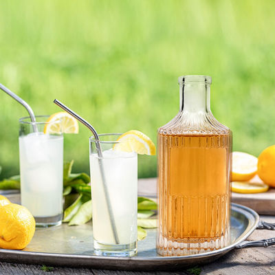 OEM/ODM accettabile Bottiglia di liquori 750 ml trasparente con manipolazione di stampa a spruzzo