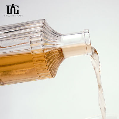 OEM/ODM accettabile Bottiglia di liquori 750 ml trasparente con manipolazione di stampa a spruzzo