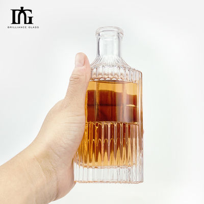 OEM/ODM accettabile Bottiglia di liquori 750 ml trasparente con manipolazione di stampa a spruzzo
