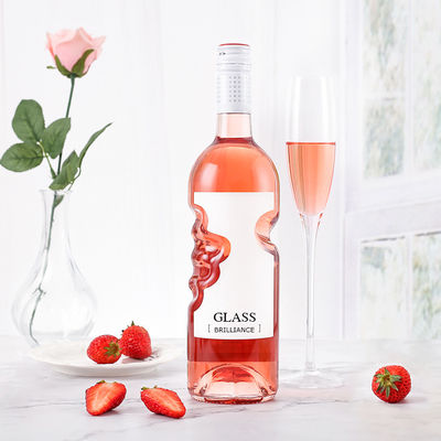 Collare di vetro Bottiglia di acqua minerale 500ml 750ml 25 oz Bianco Vino Bollino Champagne Sidro