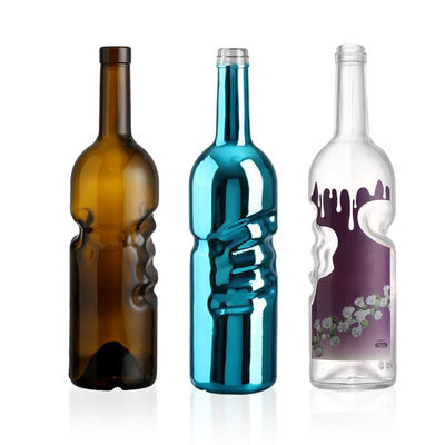 Bottiglie di vetro di vino frizzante a tappeto 500 ml 750 ml per liquori