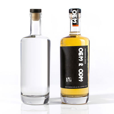250 ml/500 ml/700 ml/750 ml Bottiglie di cristallo di pietra con sigillo a corteccia