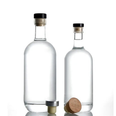 250 ml/500 ml/700 ml/750 ml Bottiglie di cristallo di pietra con sigillo a corteccia