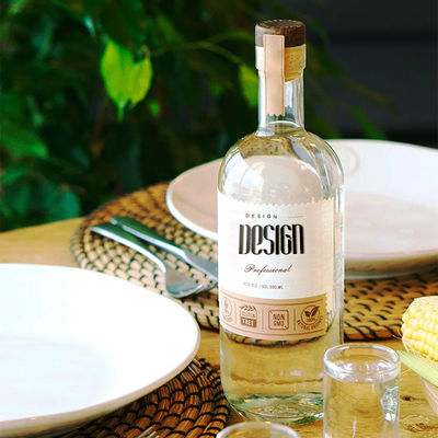 250 ml/500 ml/700 ml/750 ml Bottiglie di cristallo di pietra con sigillo a corteccia