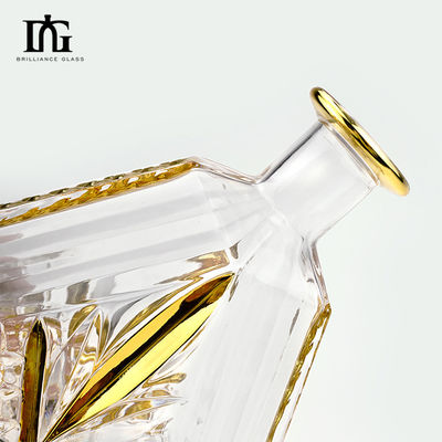 Decanter per whisky a cristallo con 2 bicchieri di whisky antiquati