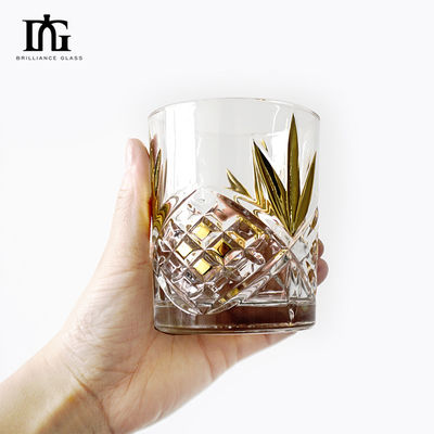 Decanter per whisky a cristallo con 2 bicchieri di whisky antiquati