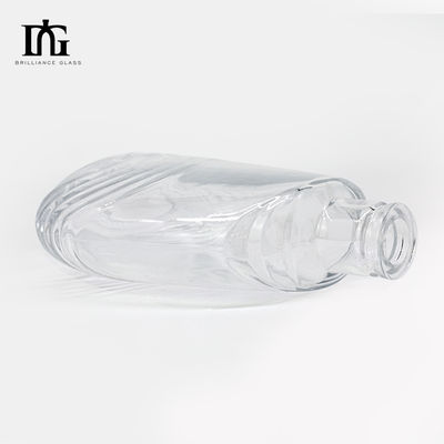 750 ml di bottiglie di cristallo trasparenti rotonde da 700 ml per whisky e brandy TJ008