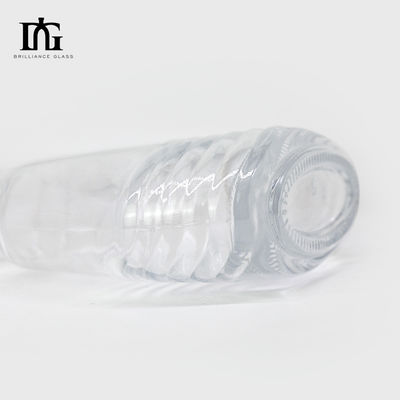 750 ml di bottiglie di cristallo trasparenti rotonde da 700 ml per whisky e brandy TJ008