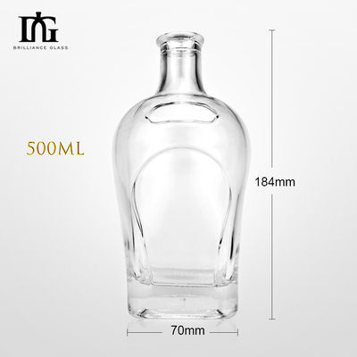 080 Bevande e liquori Bottiglia di vetro con sigillo di sughero 500 ml/700 ml/750 ml