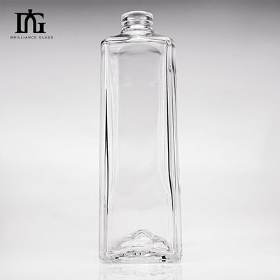Bottiglie di vetro rotonde da 500 ml per tequila, whisky, gin, rum, brandy e vodka con superficie incisa
