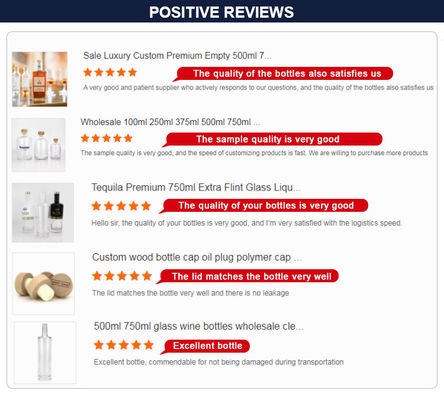 500 ml 700 ml 750 ml 1000 ml Bottiglia di vetro Tequila Vodka Whiskey Bottiglia Materiale di base Vetro