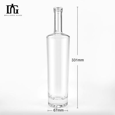 700 ml Bottiglia di vetro alto e chiaro per liquori Whisky Tequila Xo Spirits Vodka Gin Rum Brandy