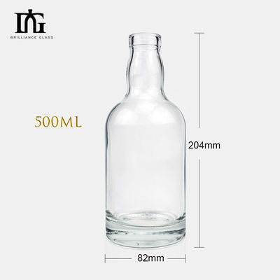 Bottiglia di vetro vuoto per liquore vodka gin 330ml 500ml 700ml 750ml
