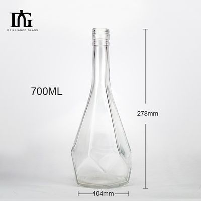 Bottiglia di liquore di vetro con sughero 500 ml 375 ml Vodka Spirit Gin 200 ml 100 ml Materiale di vetro